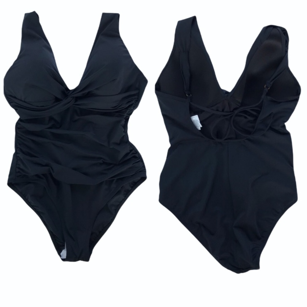 La Blanca Island Goddess Mio black one piece! NWOT - Picture 4 of 8